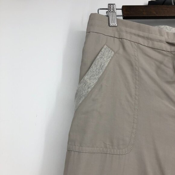 St John grey / nude drawstring waist lightweight track pants pockets size 12 - Picture 6 of 15